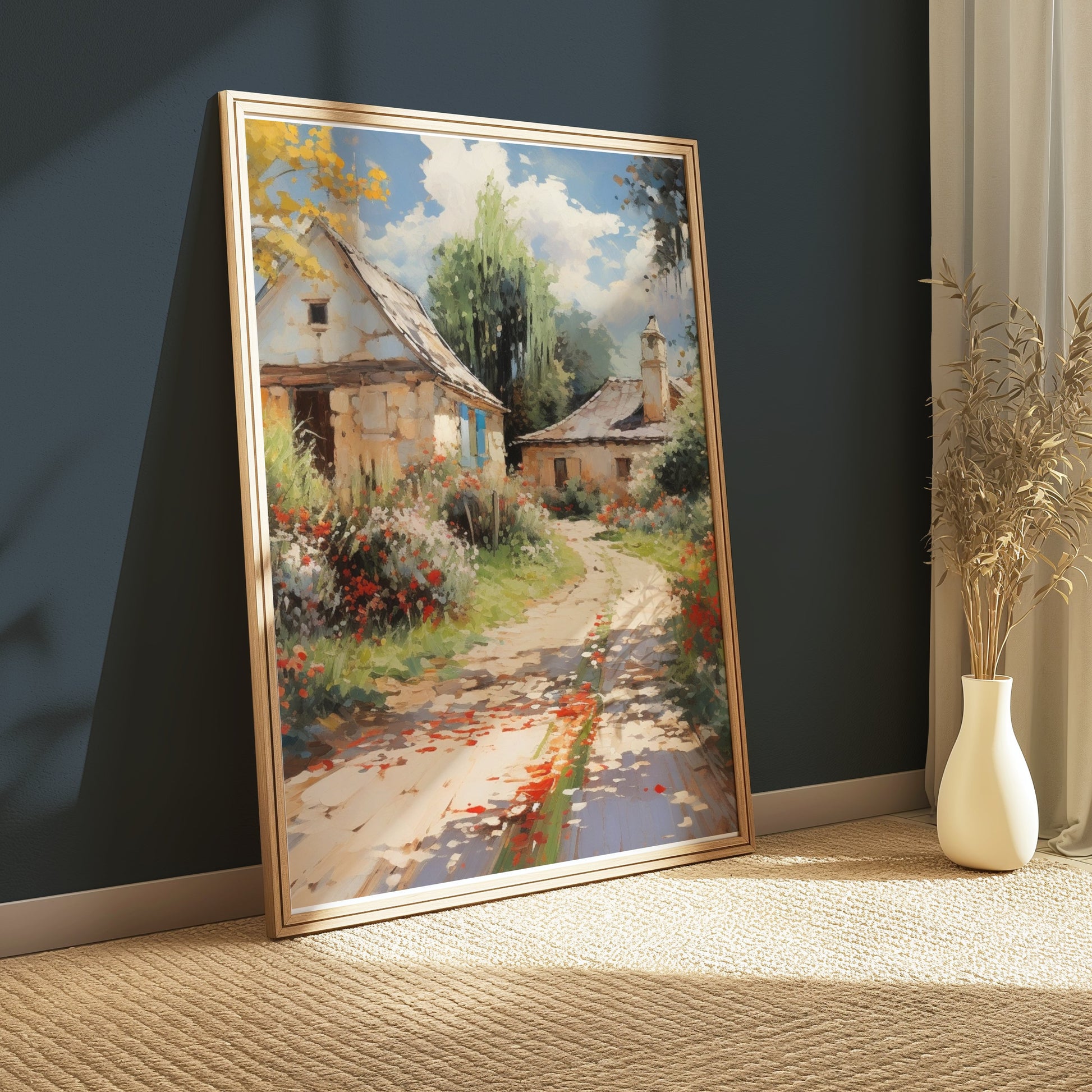 Premium Poster of Picturesque Country Cottage Pathway Posters