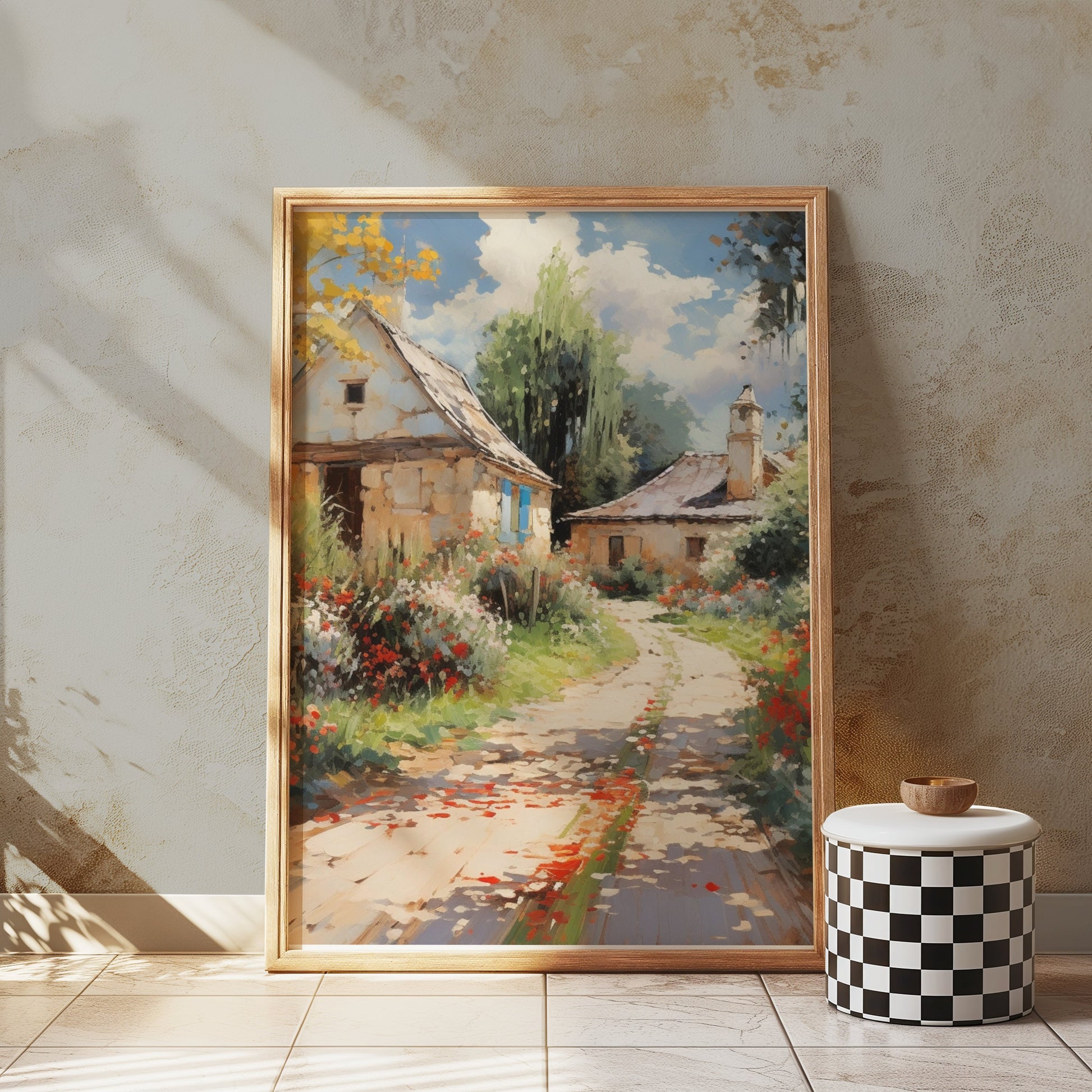Premium Poster of Picturesque Country Cottage Pathway Posters