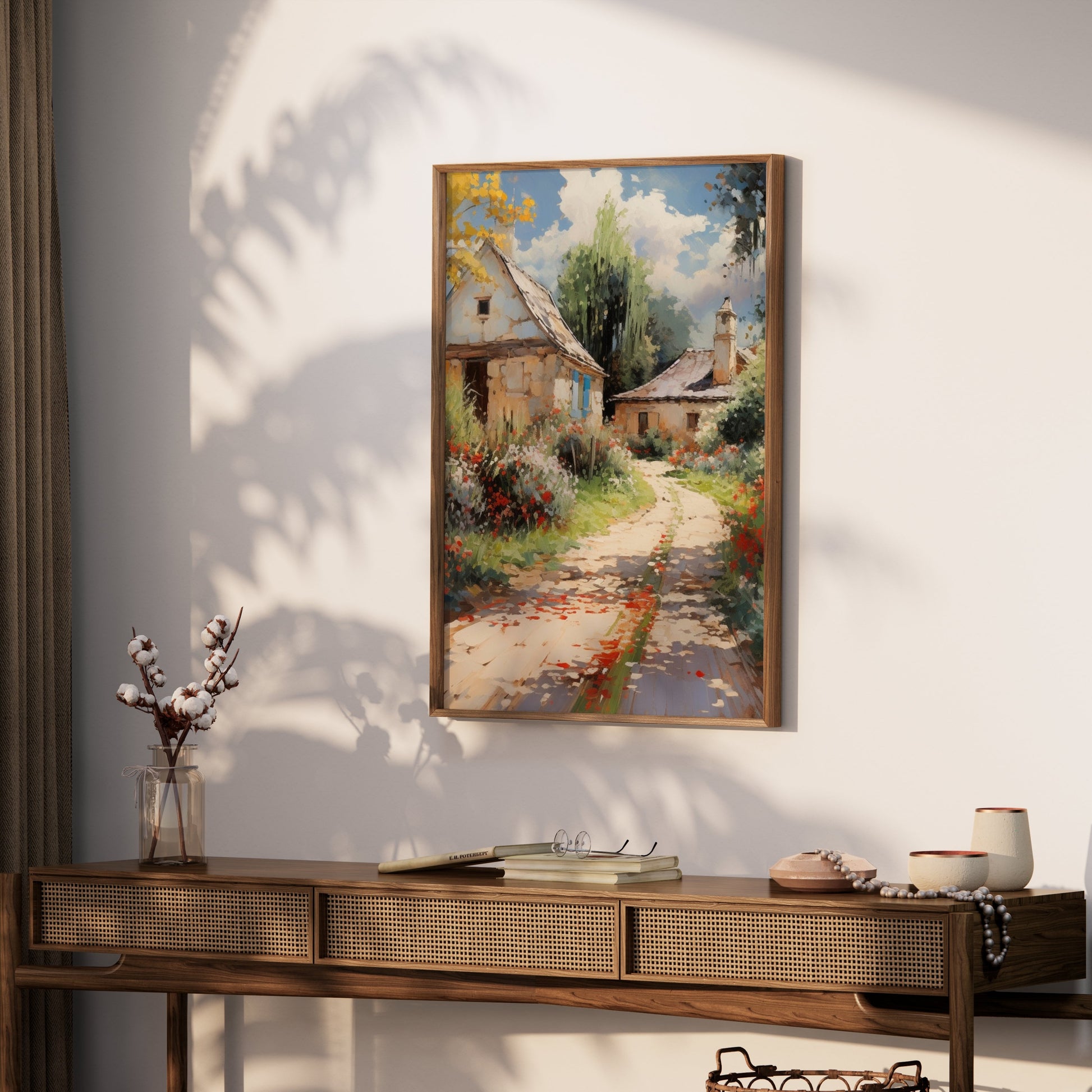 Premium Poster of Picturesque Country Cottage Pathway Posters