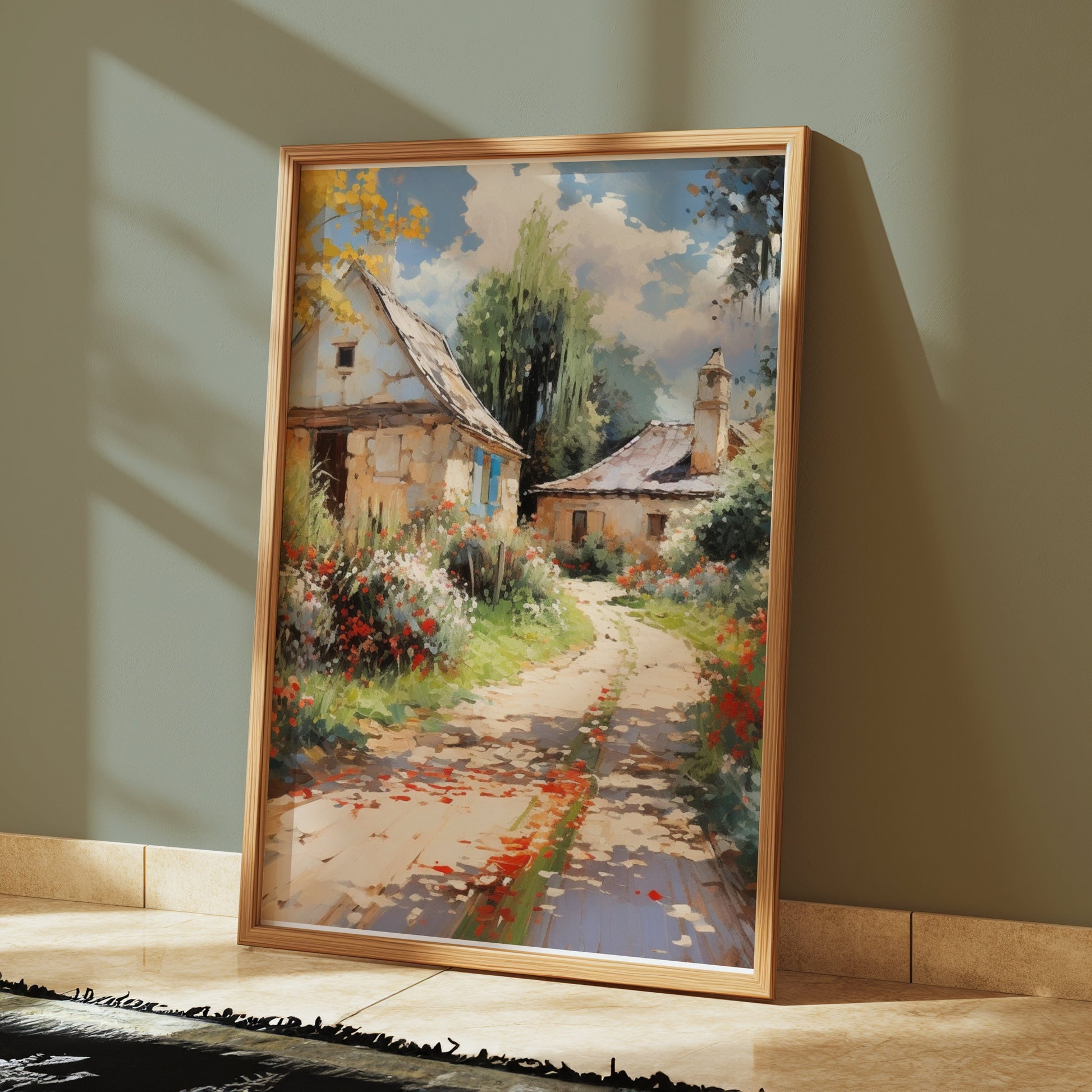 Premium Poster of Picturesque Country Cottage Pathway Posters