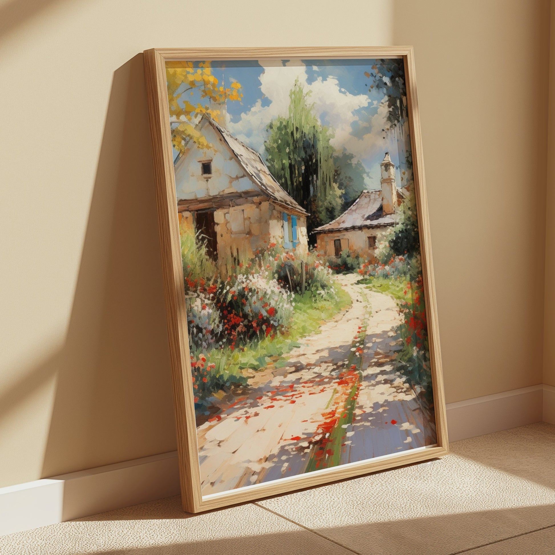 Premium Poster of Picturesque Country Cottage Pathway Posters