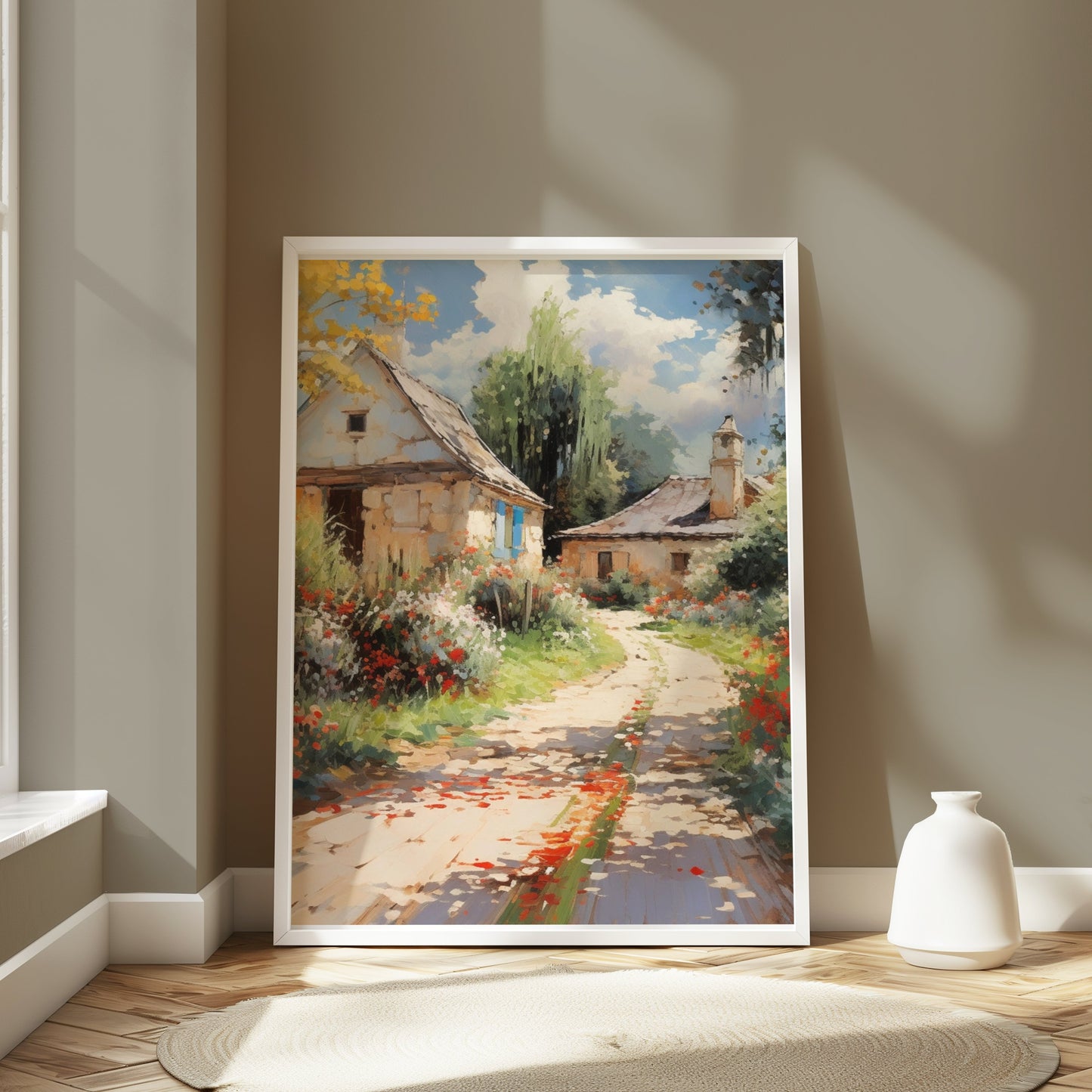 Premium Poster of Picturesque Country Cottage Pathway Posters