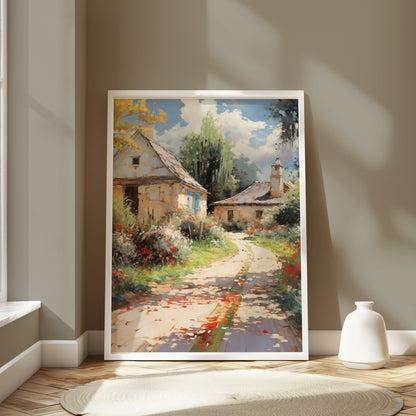 Premium Poster of Picturesque Country Cottage Pathway Posters