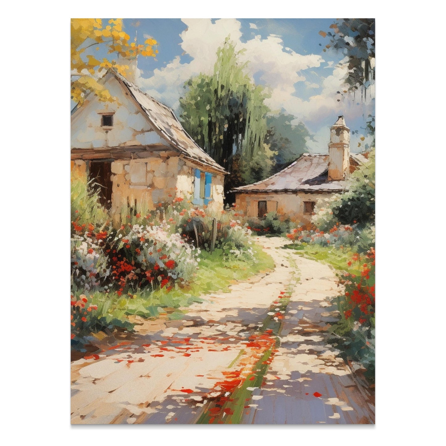 Premium Poster of Picturesque Country Cottage Pathway Posters