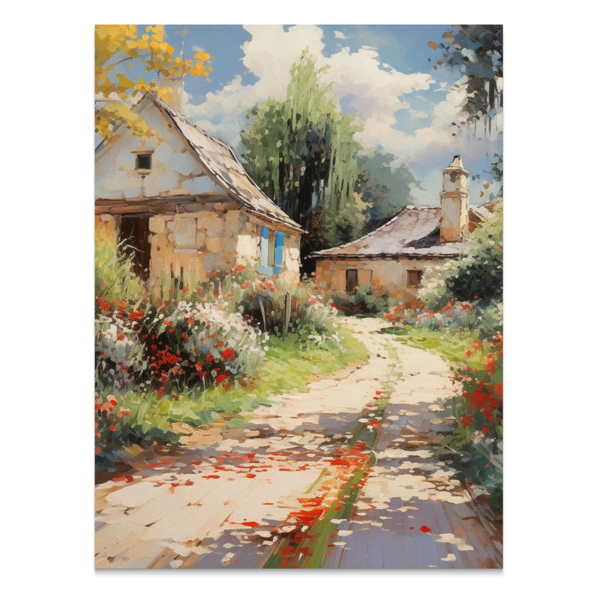Premium Poster of Picturesque Country Cottage Pathway Posters