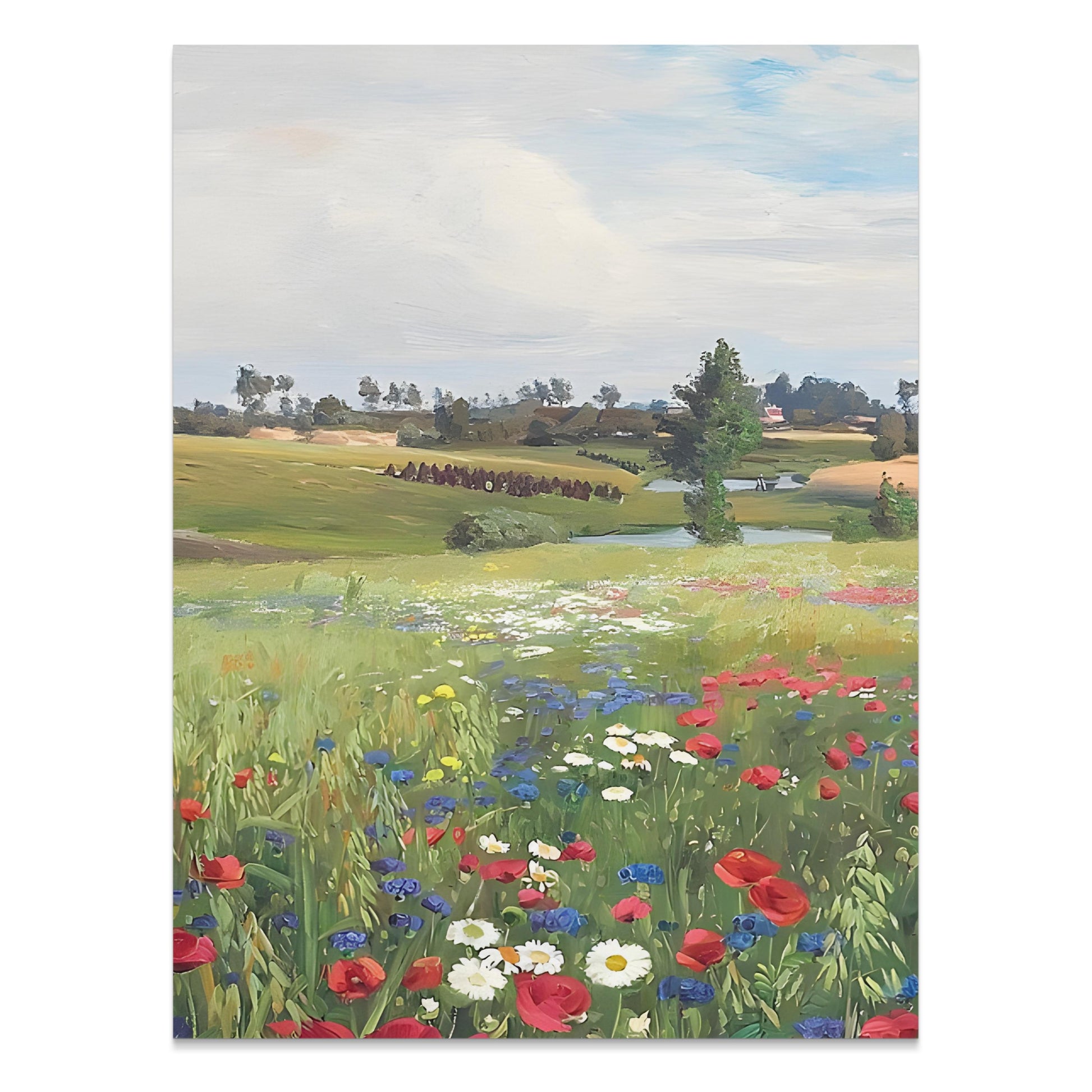 Premium Poster of Picturesque Summer Field with Natural Floral Beauty Posters
