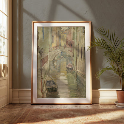 Premium Poster of Picturesque Venice Canal Scene Fine Art Posters