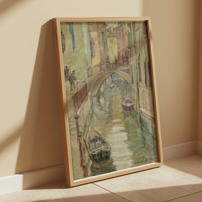 Premium Poster of Picturesque Venice Canal Scene Fine Art Posters