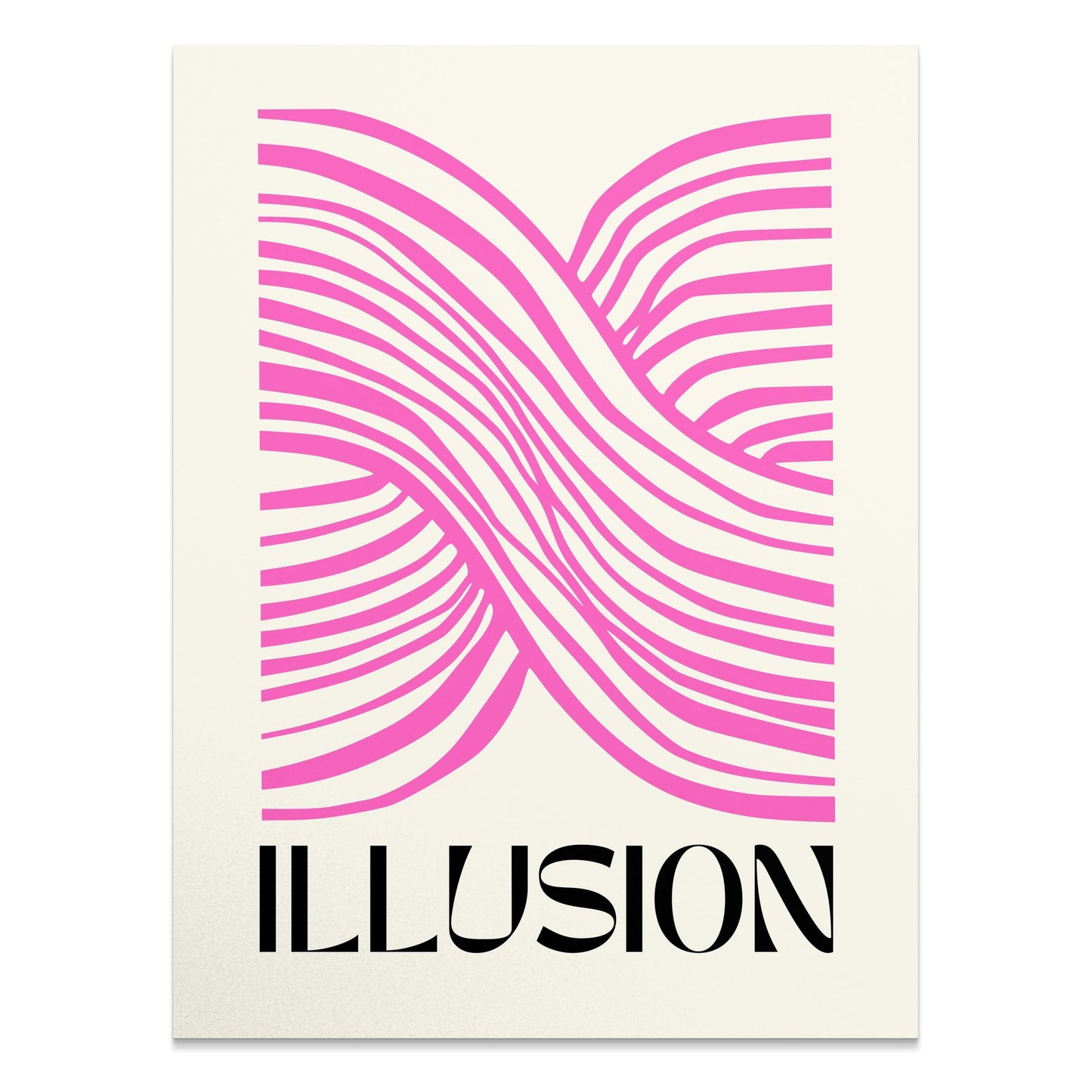 Premium Poster of Pink Abstract Illusion Design Modern Art Posters