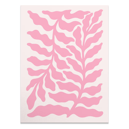 Premium Poster of Pink Abstract Nature Themed Wall Art for Room Decor Posters