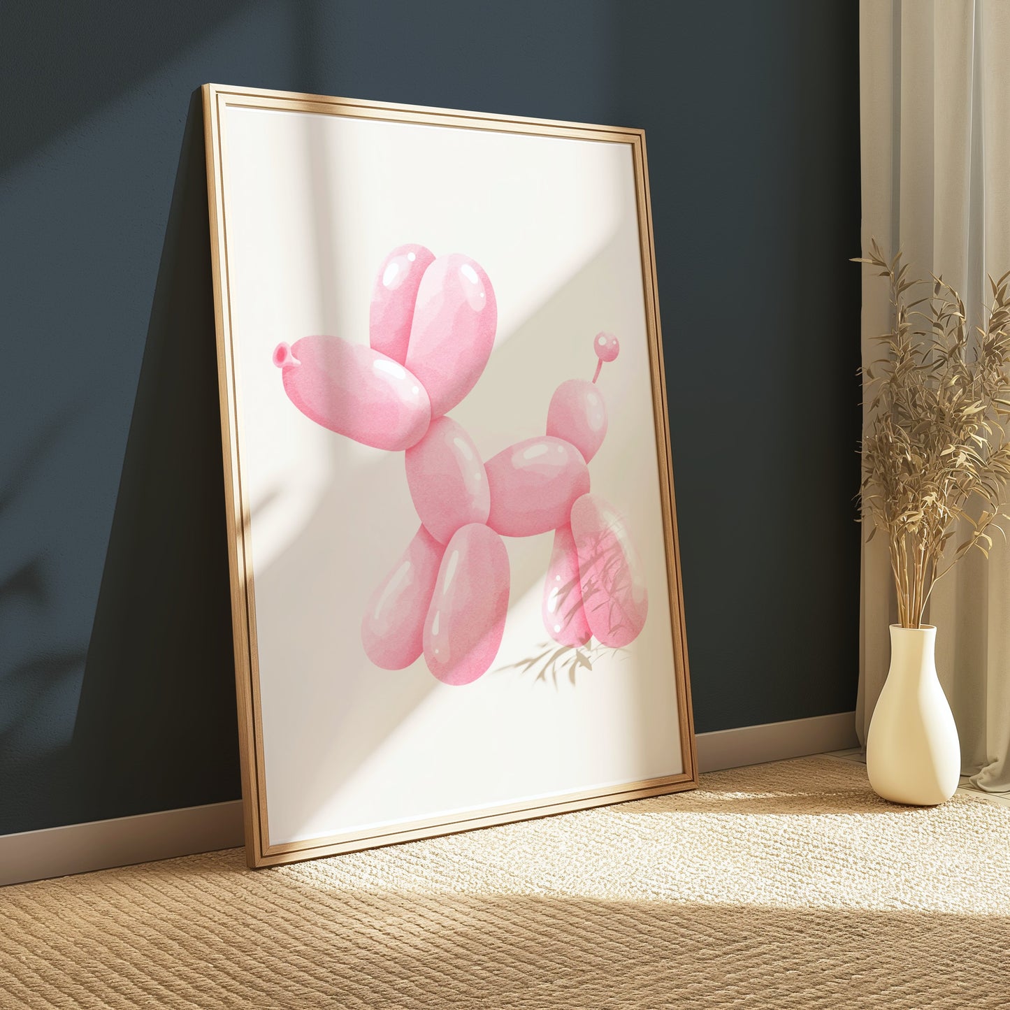 Premium Poster of Pink Balloon Dog Artwork Posters