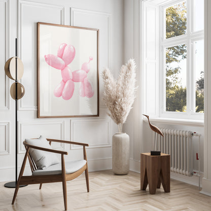 Premium Poster of Pink Balloon Dog Artwork Posters
