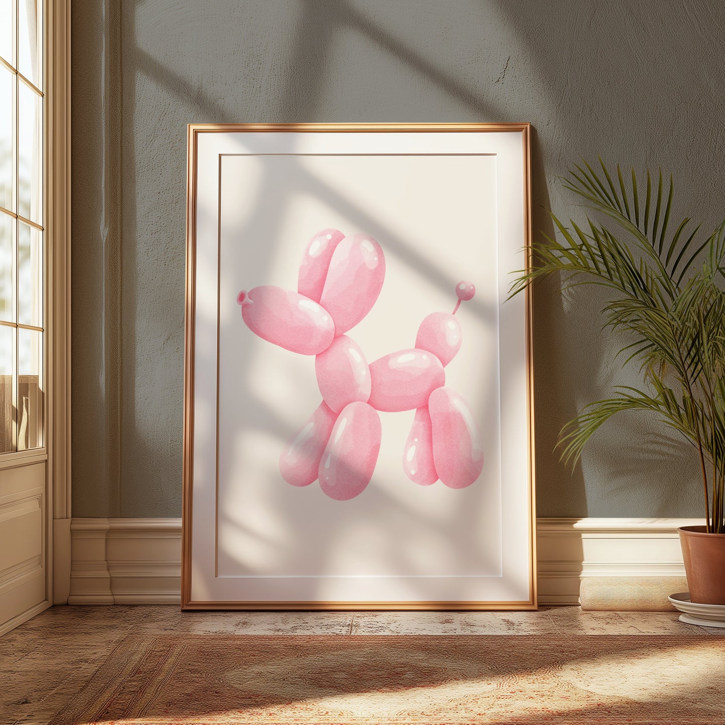 Premium Poster of Pink Balloon Dog Artwork Posters