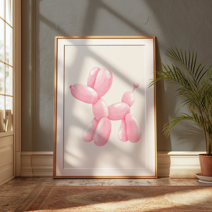 Premium Poster of Pink Balloon Dog Artwork Posters