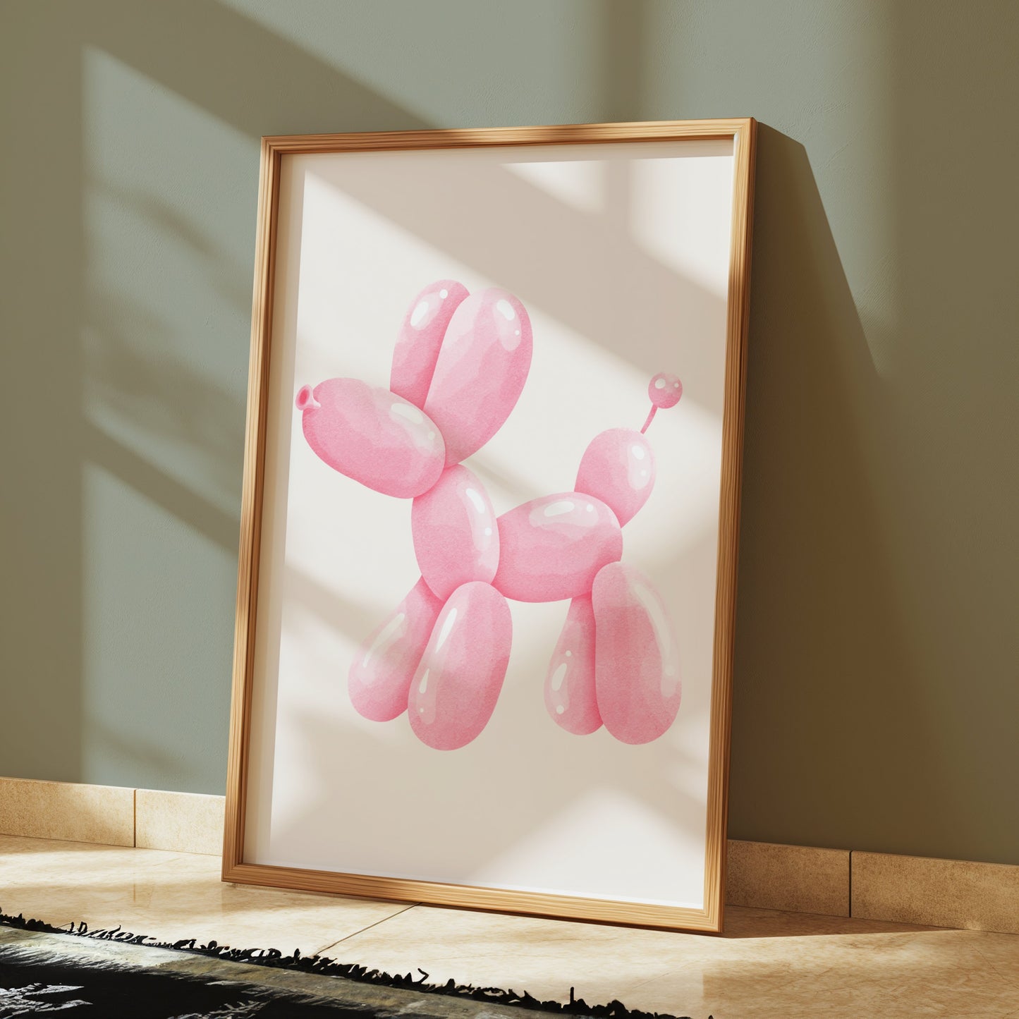 Premium Poster of Pink Balloon Dog Artwork Posters