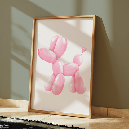 Premium Poster of Pink Balloon Dog Artwork Posters