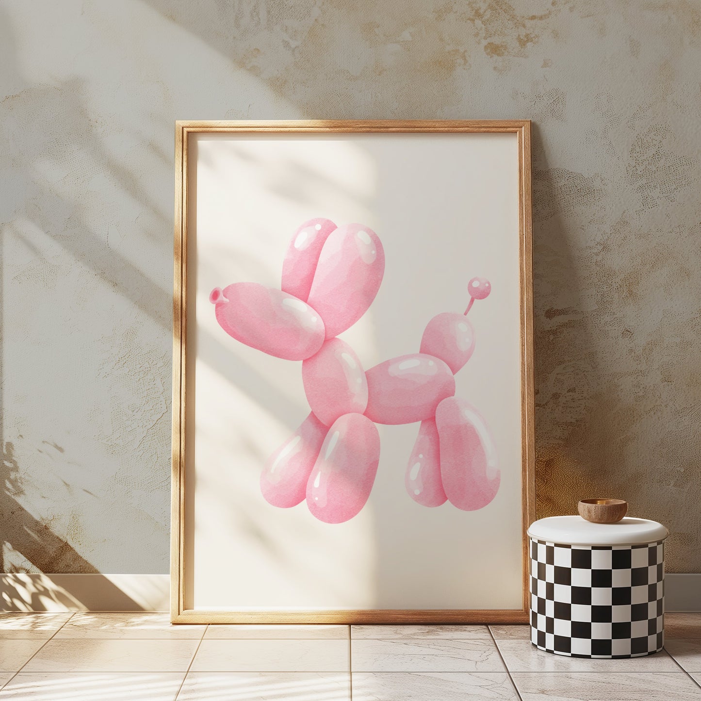 Premium Poster of Pink Balloon Dog Artwork Posters