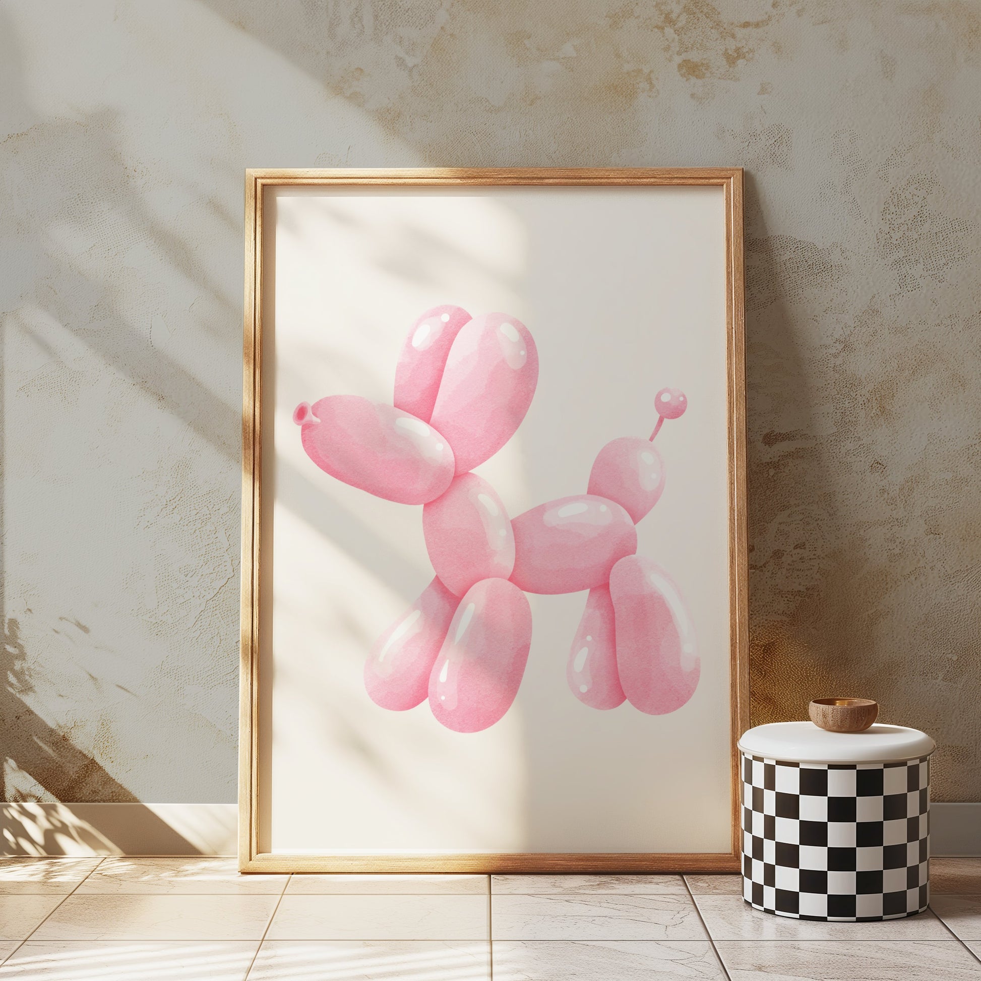 Premium Poster of Pink Balloon Dog Artwork Posters