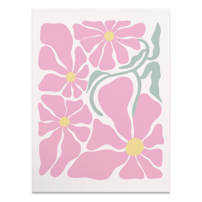 Premium Poster of Pink Floral Pattern Art Print Wall Decor Posters