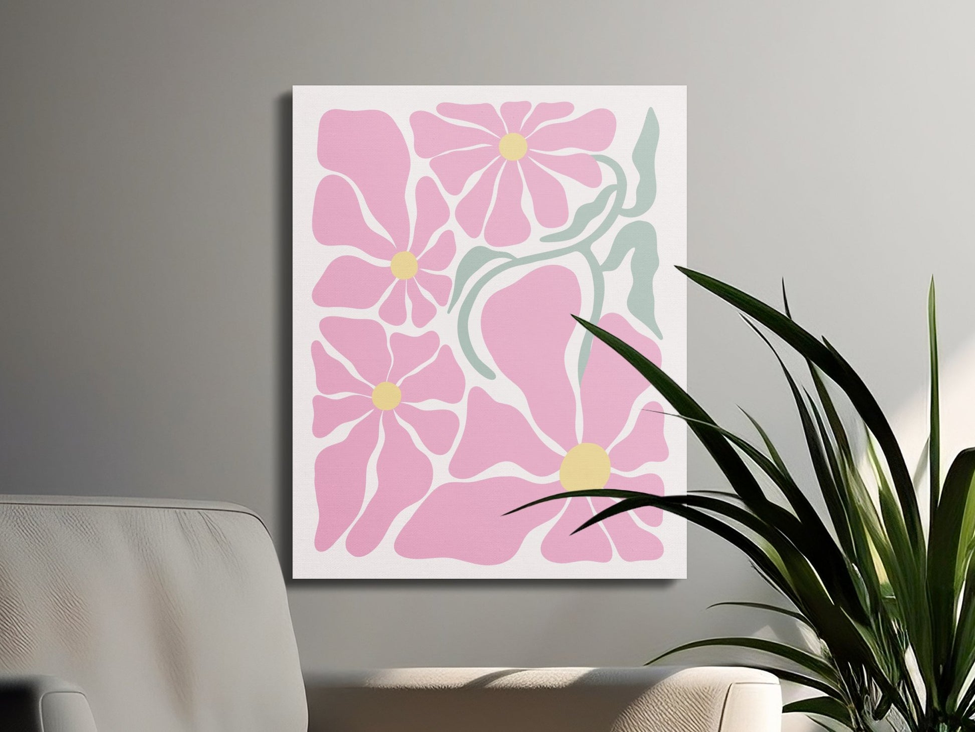 Premium Poster of Pink Petals Floral Wall Art Beautiful Canvas Wraps