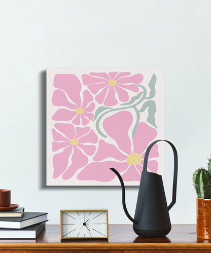 Premium Poster of Pink Petals Floral Wall Art Beautiful Canvas Wraps