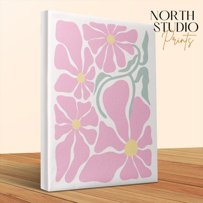 Premium Poster of Pink Petals Floral Wall Art Beautiful Canvas Wraps