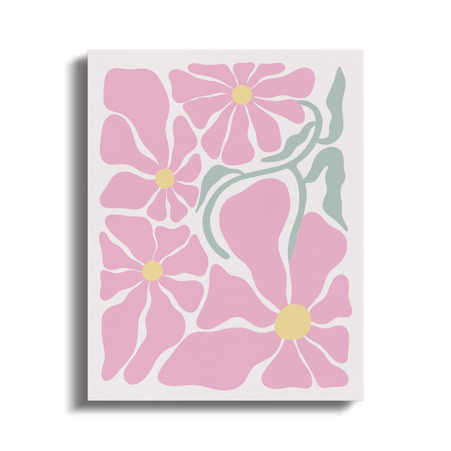 Premium Poster of Pink Petals Floral Wall Art Beautiful Canvas Wraps