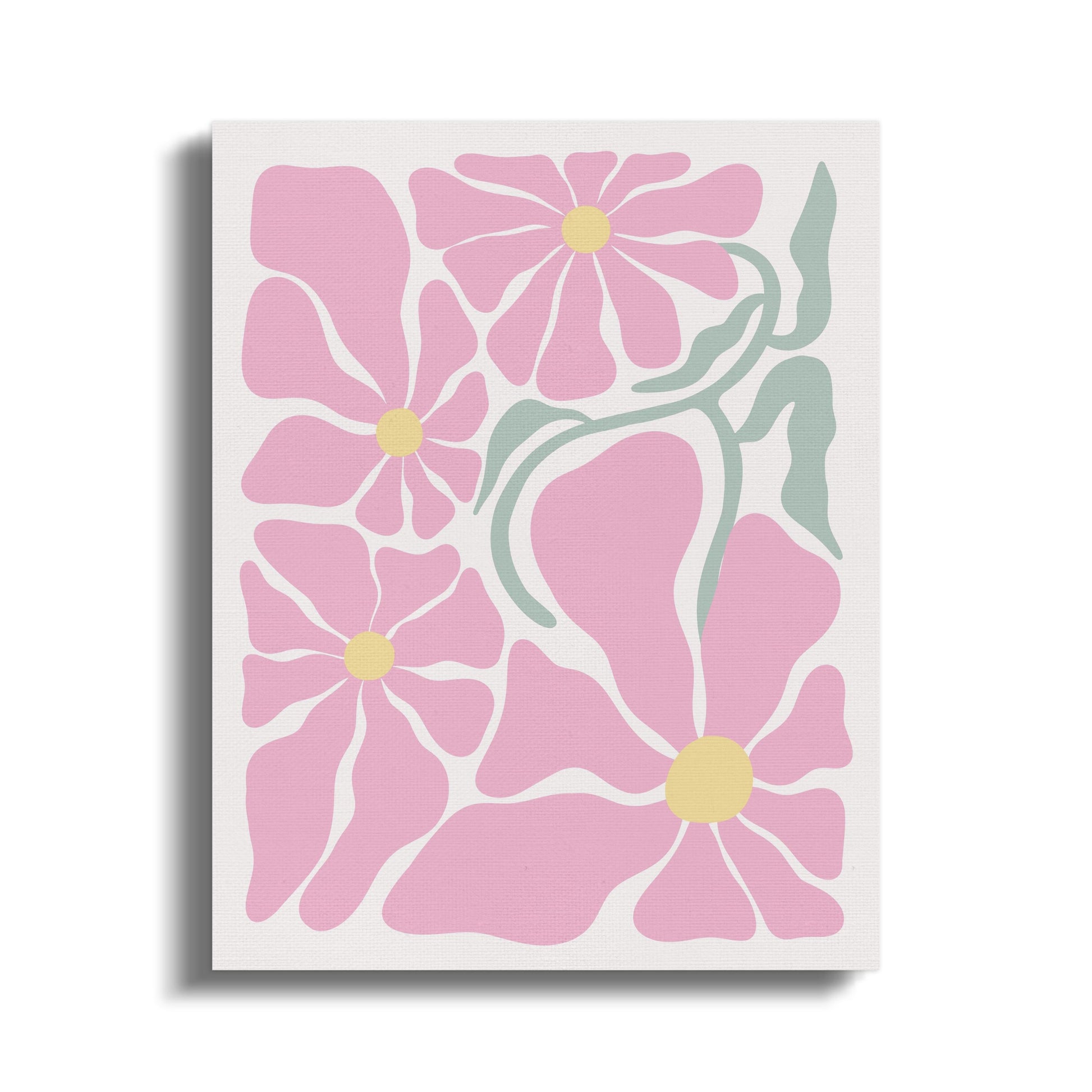 Premium Poster of Pink Petals Floral Wall Art Beautiful Canvas Wraps