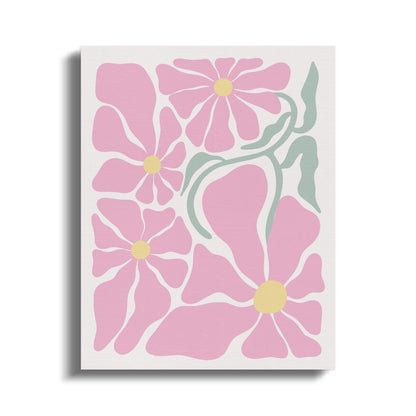 Premium Poster of Pink Petals Floral Wall Art Beautiful Canvas Wraps