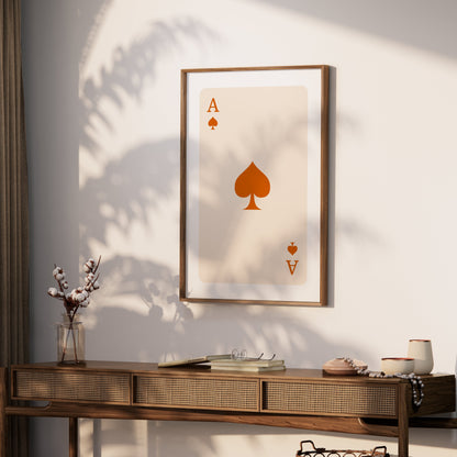 Premium Poster of Playing Card Ace of Spades Minimalist Art Posters