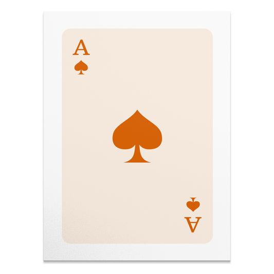 Premium Poster of Playing Card Ace of Spades Minimalist Art Posters