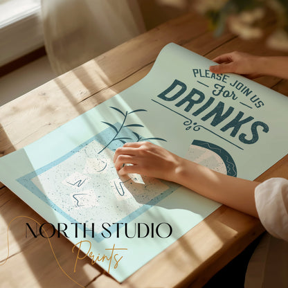Premium Poster of Please Join Us for Drinks Decorative Art Posters