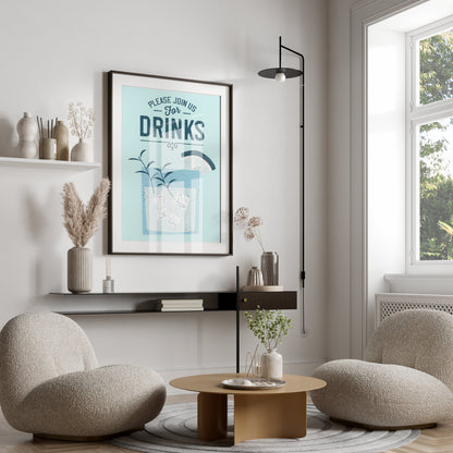 Premium Poster of Please Join Us for Drinks Decorative Art Posters