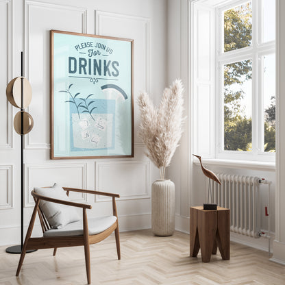 Premium Poster of Please Join Us for Drinks Decorative Art Posters