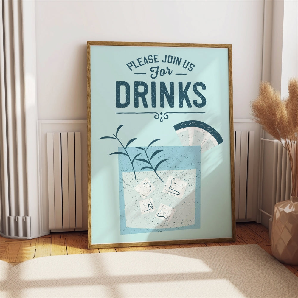 Premium Poster of Please Join Us for Drinks Decorative Art Posters