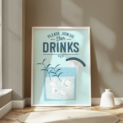 Premium Poster of Please Join Us for Drinks Decorative Art Posters