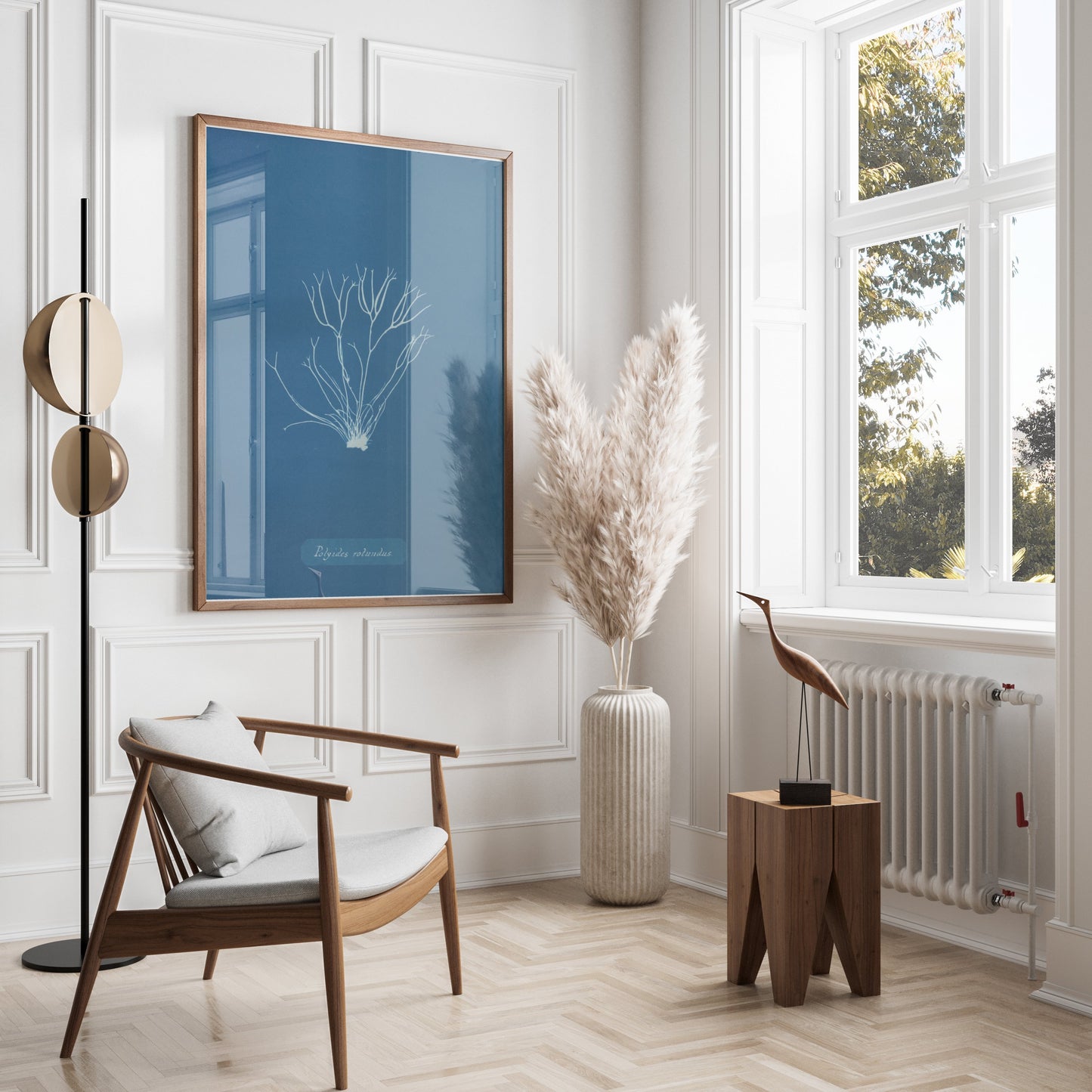 Premium Poster of Polysiphonia Cyanotype Printed Wall Art Botanical Posters