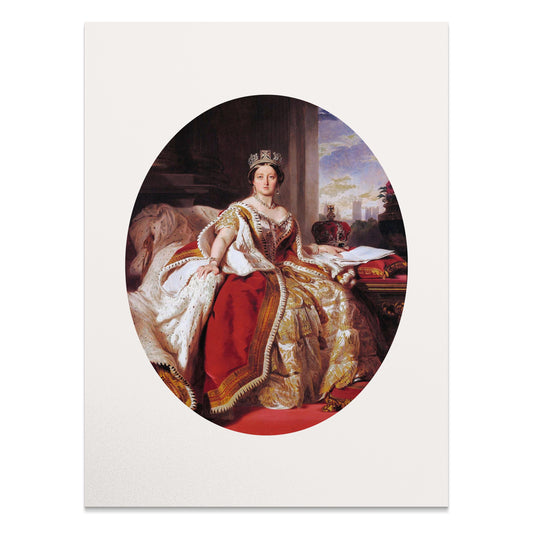 Premium Poster of Portrait of Royal Woman in Regal Attire with Crown Posters