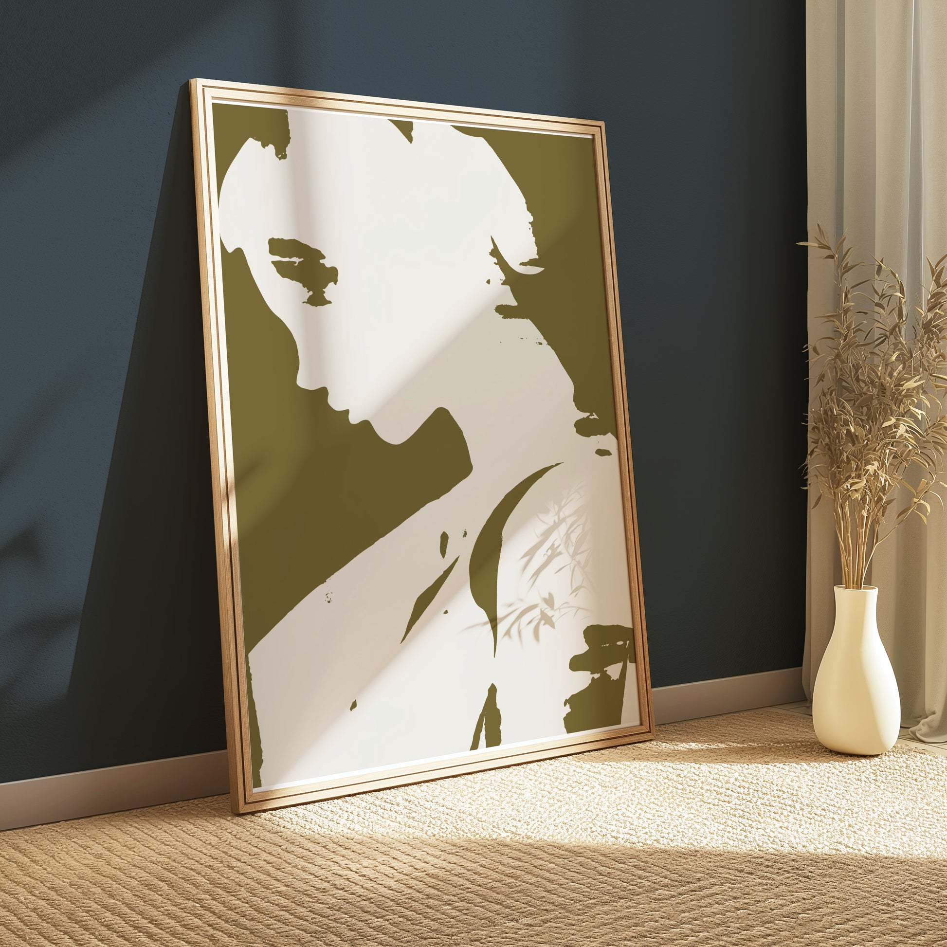 Premium Poster of Profile of Mysterious Woman Art Print Posters