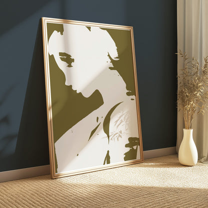 Premium Poster of Profile of Mysterious Woman Art Print Posters