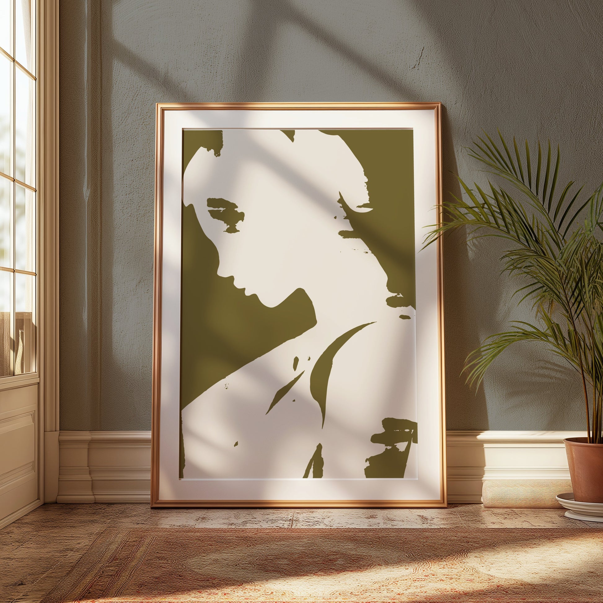 Premium Poster of Profile of Mysterious Woman Art Print Posters
