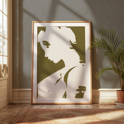 Premium Poster of Profile of Mysterious Woman Art Print Posters