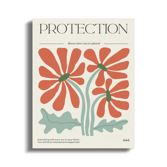 Premium Poster of Protection Floral Wall Art Canvas Wraps