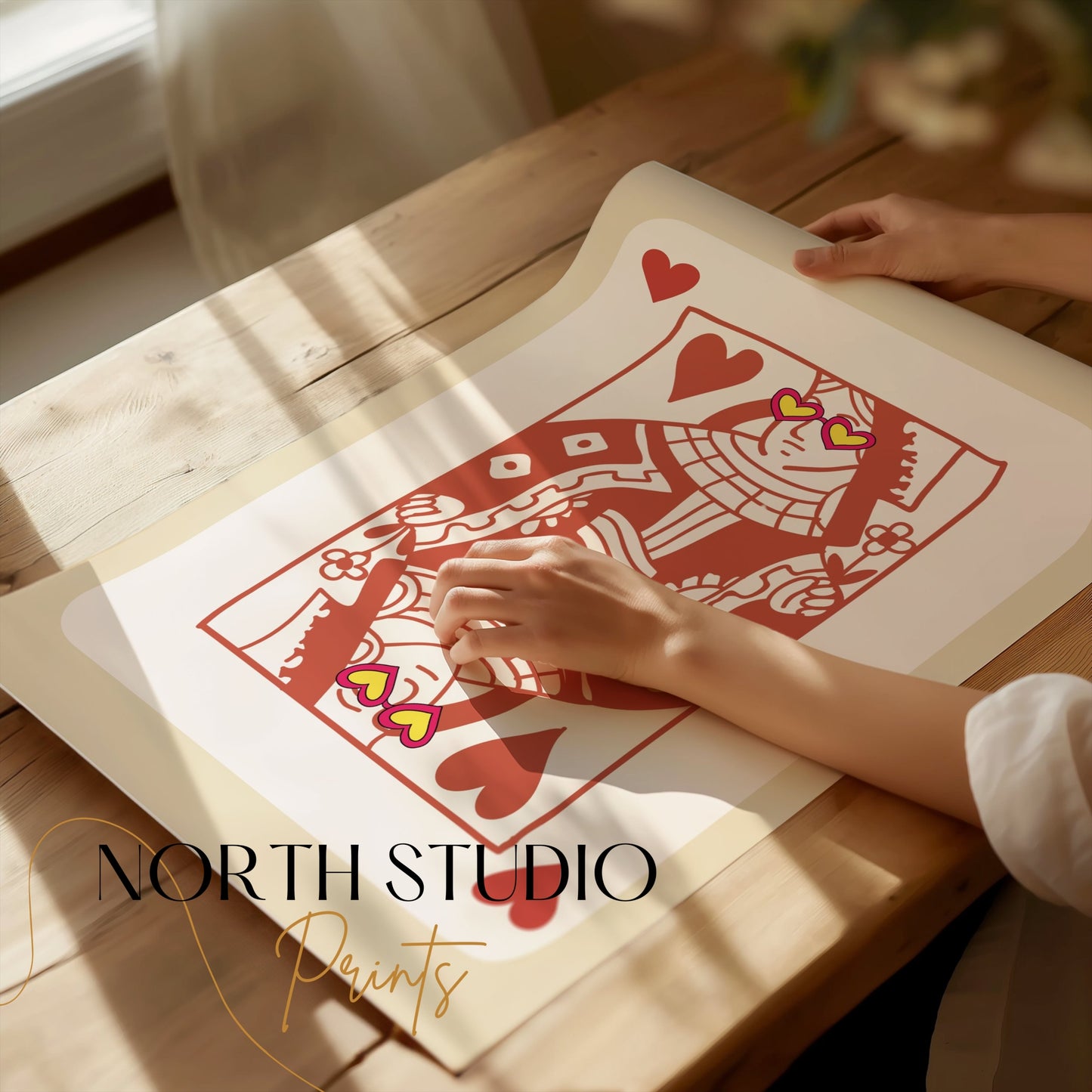 Premium Poster of Queen of Hearts with Stylish Glasses Posters