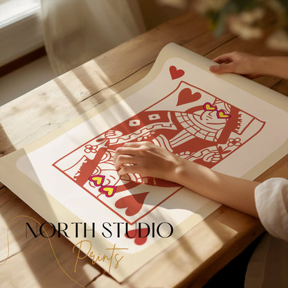Premium Poster of Queen of Hearts with Stylish Glasses Posters