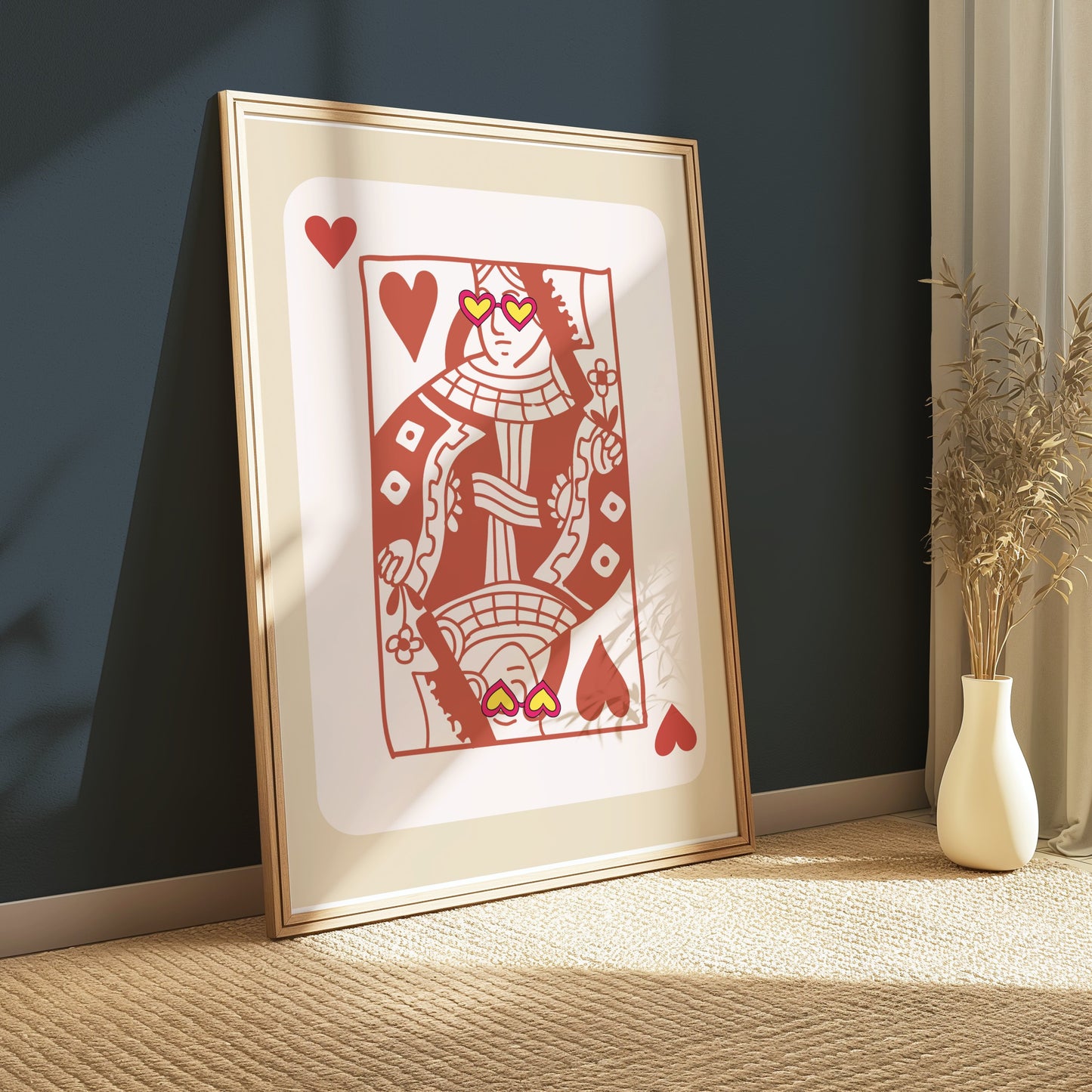 Premium Poster of Queen of Hearts with Stylish Glasses Posters