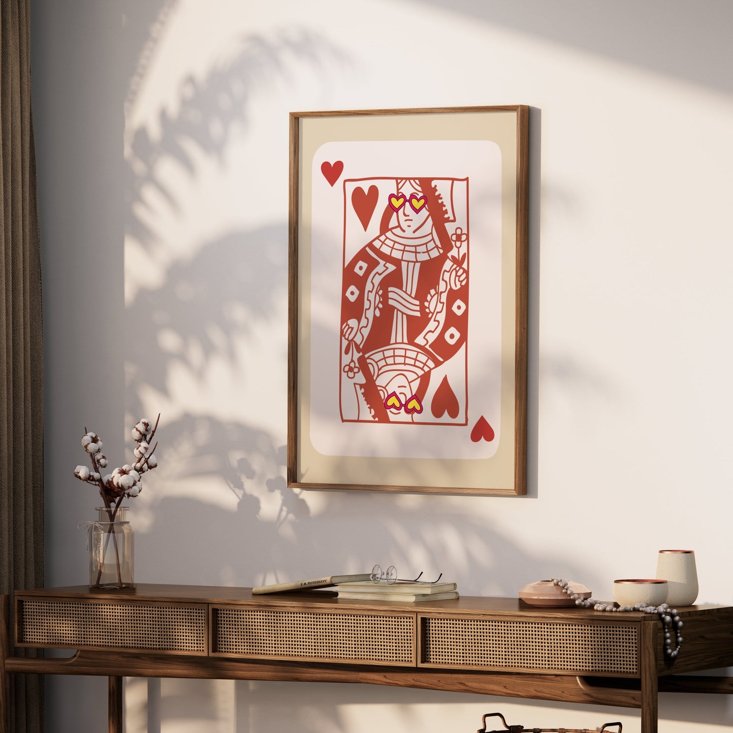 Premium Poster of Queen of Hearts with Stylish Glasses Posters