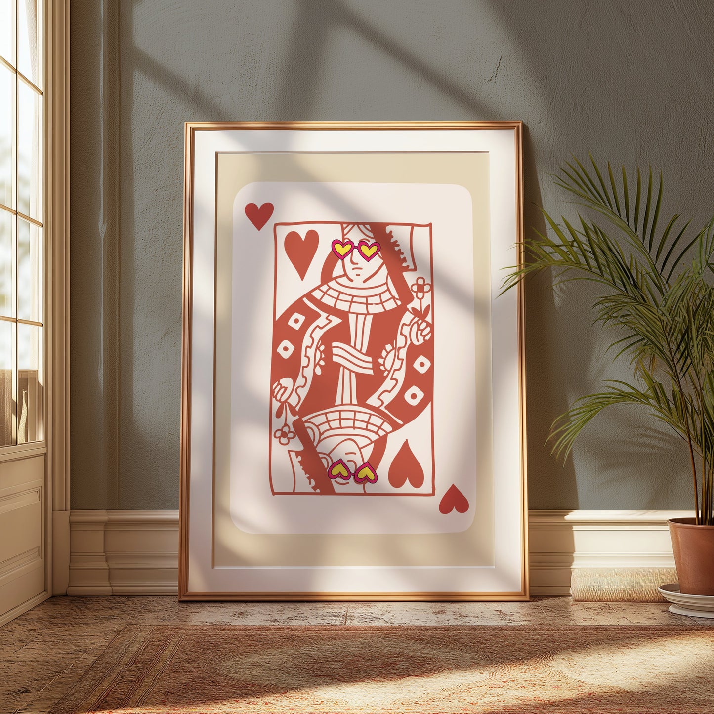 Premium Poster of Queen of Hearts with Stylish Glasses Posters