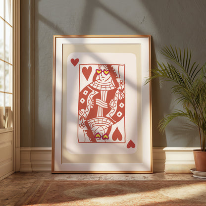 Premium Poster of Queen of Hearts with Stylish Glasses Posters