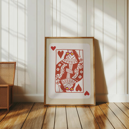 Premium Poster of Queen of Hearts with Stylish Glasses Posters